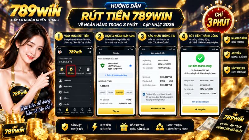 Hướng Dẫn Rút Tiền 789win Về Ngân Hàng Trong 3 Phút 2026 - QEXIN.INFO
